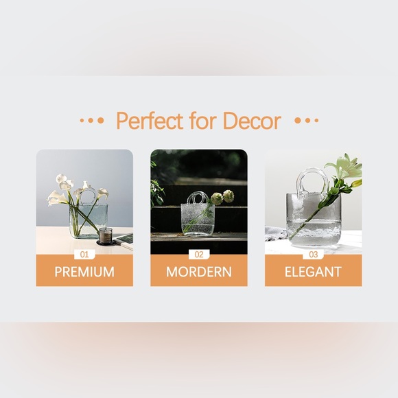 NEW! Glass Purse Vase. Light Blue Glass Vase with Air Bubbles, High-Class Bag - Picture 8 of 9